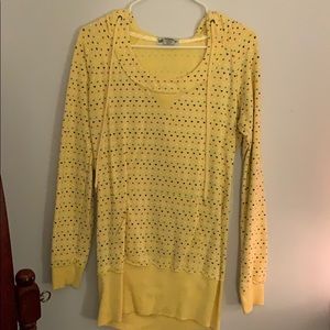 Hoodie with cinched waist